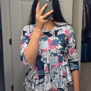 Abstract Print Women's Top